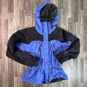 Marmot Women’s Gore-Tex Hooded Waterproof Shell Jacket Blue Black